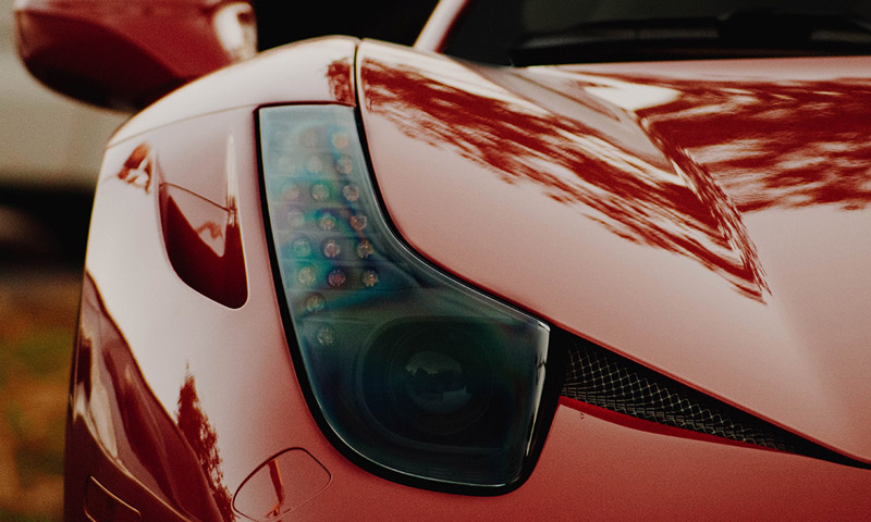 Ferrari red detail