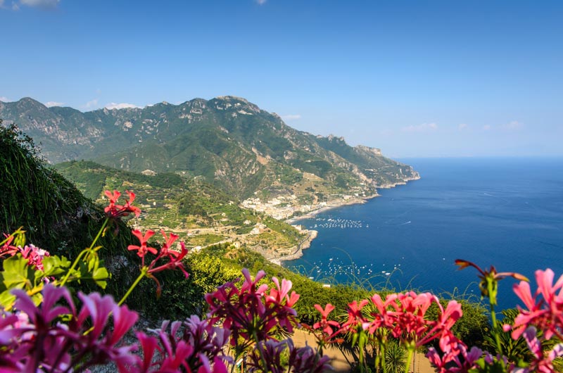 panorama de la costa de amalfi