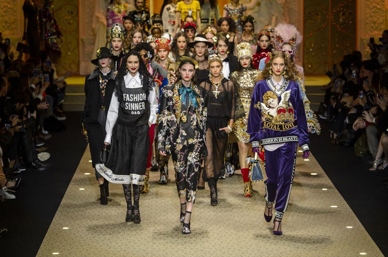 desfile de dulces y gabbana