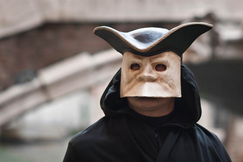 La Bauta, typical Venetian mask