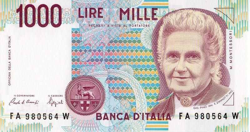 montessori mille lire