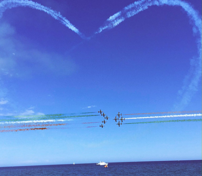 frecce tricolori cuore