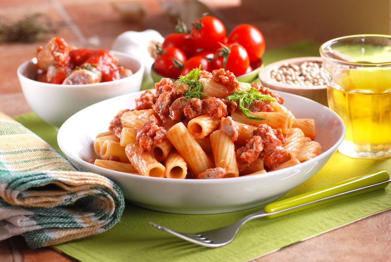 Rigatoni con salsiccia