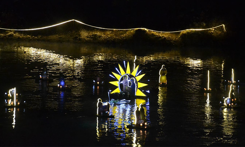 Presepe subacqueo, Lago di Cornino