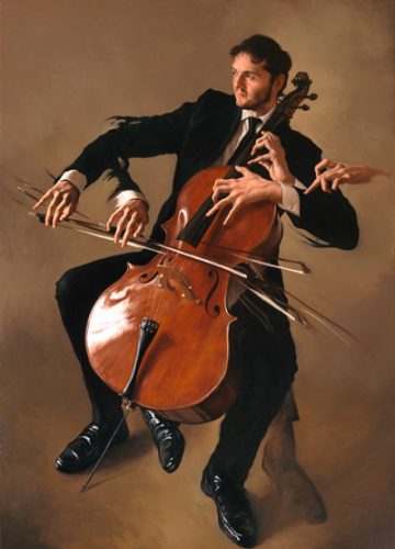 Ritratto del violoncellista Alberto Brazzale